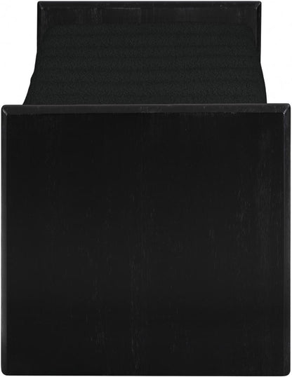 Meridian Furniture - Waverly Black Boucle Fabric Bench - 178Black veiw 3