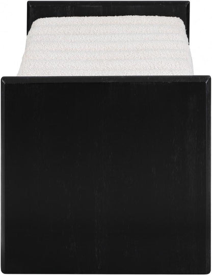 Meridian Furniture - Waverly Cream Boucle Fabric Bench - 178Cream veiw 3