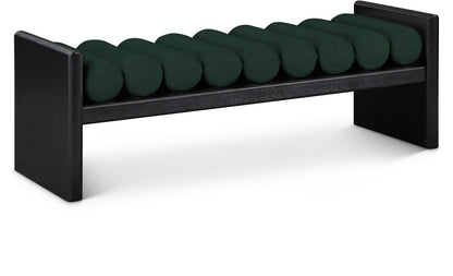 Meridian Furniture - Waverly Green Boucle Fabric Bench - 178Green veiw 1