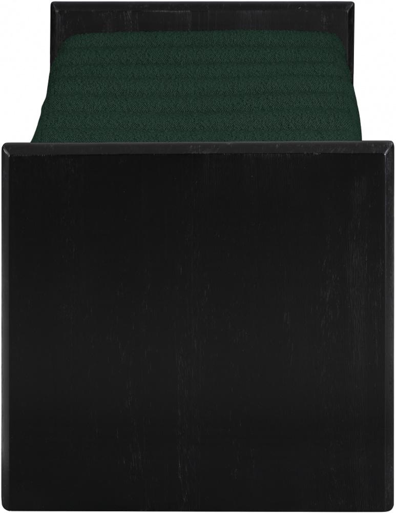 Meridian Furniture - Waverly Green Boucle Fabric Bench - 178Green veiw 3