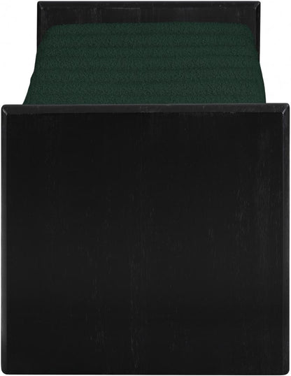 Meridian Furniture - Waverly Green Boucle Fabric Bench - 178Green veiw 3