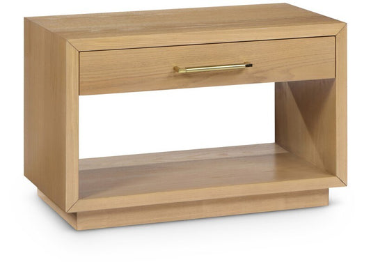 Meridian Furniture - Avery Oak Wood Veneer Night Stand - 872Oak-NS veiw 1