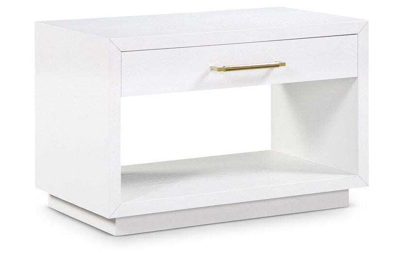 Meridian Furniture - Avery White Wood Veneer Night Stand - 872White-NS veiw 1