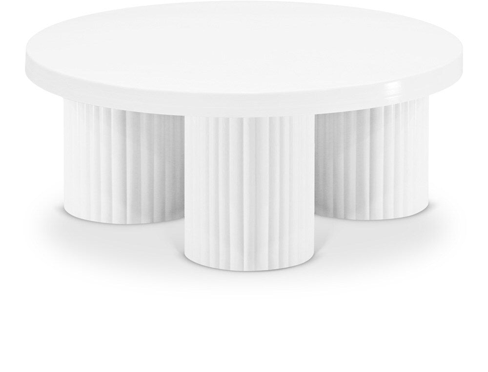 Meridian Furniture - Rhodes White Coffee Table - 279White-CT veiw 1