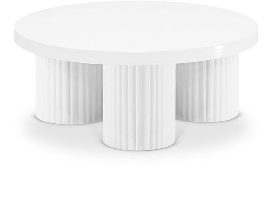 Meridian Furniture - Rhodes White Coffee Table - 279White-CT veiw 1