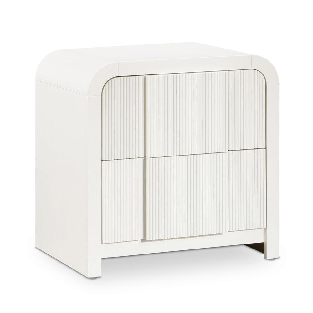 Meridian Furniture - Fluted Cream Night Stand - 314Cream-NS veiw 1