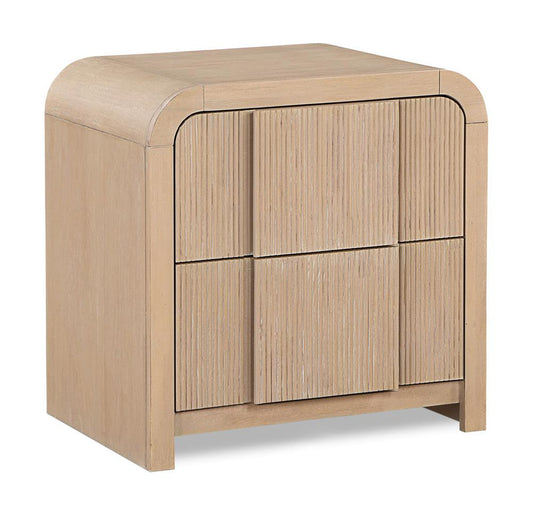 Meridian Furniture - Fluted Natural Night Stand - 314Natural-NS veiw 1
