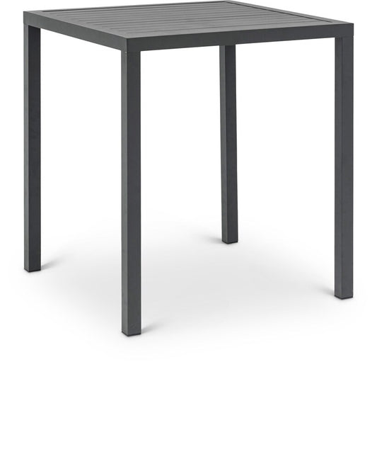 Meridian Furniture - Maldives Outdoor Patio Square Bar Table - 345Grey-T veiw 1