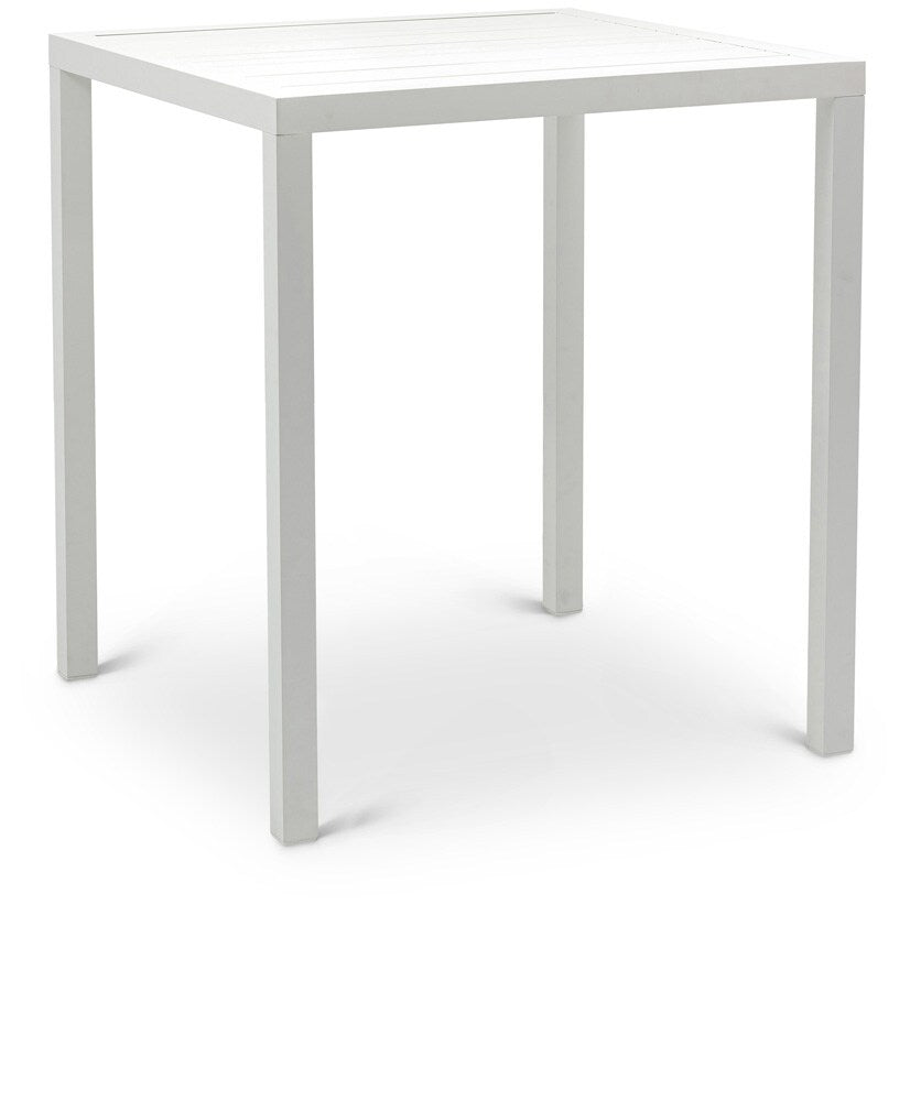 Meridian Furniture - Maldives Outdoor Patio Square Bar Table - 345White-T veiw 1