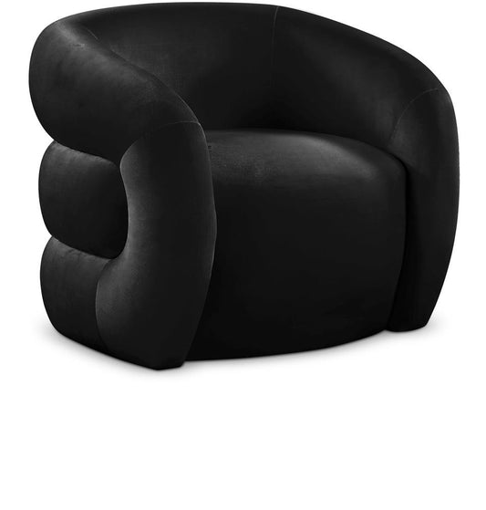 Meridian Furniture - Roxbury Black Velvet Accent Chair - 525Black veiw 1
