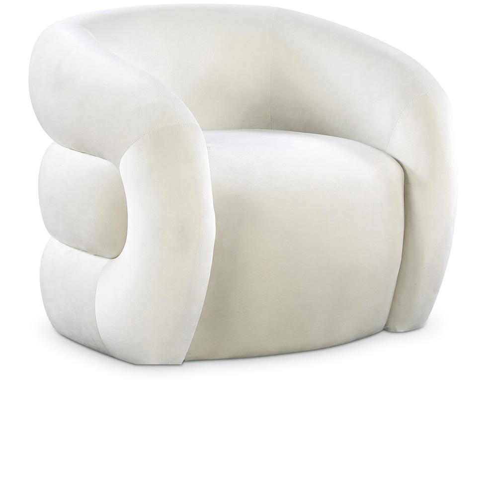 Meridian Furniture - Roxbury Cream Velvet Accent Chair - 525Cream veiw 1