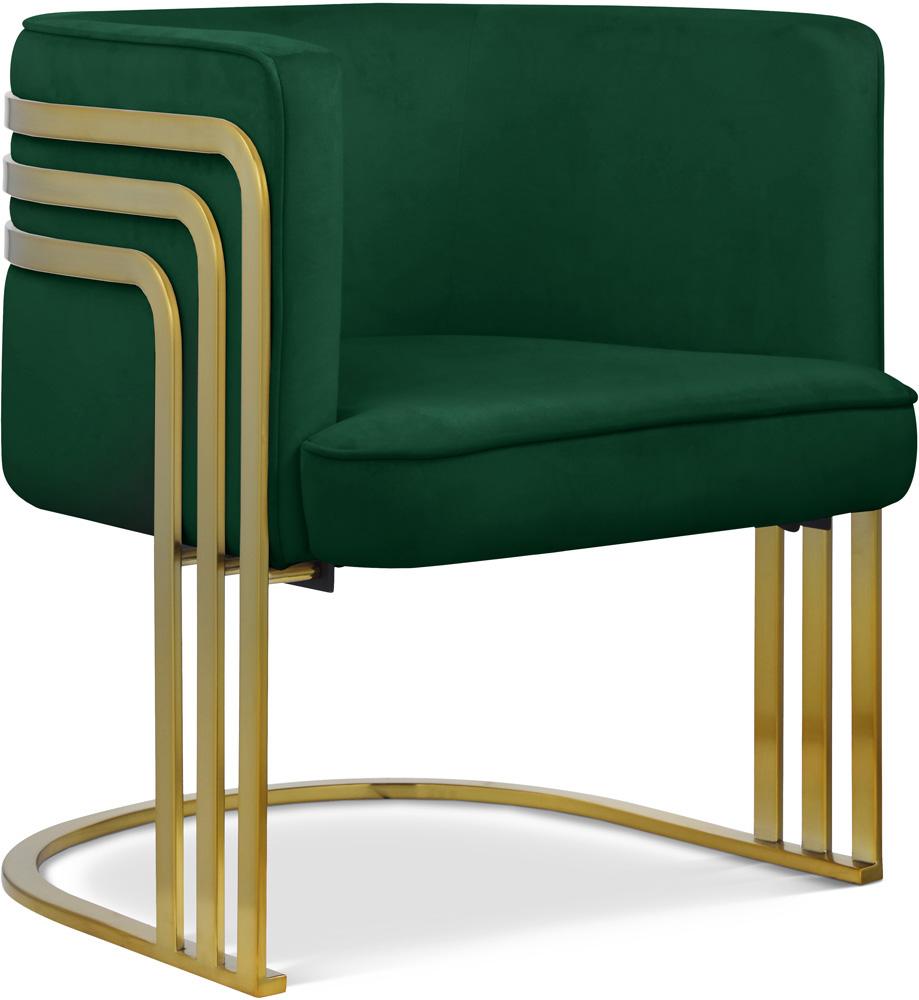Meridian Furniture - Rays Green Velvet Accent Chair - 533Green veiw 1