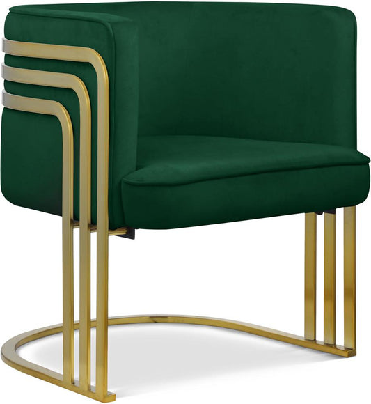 Meridian Furniture - Rays Green Velvet Accent Chair - 533Green veiw 1