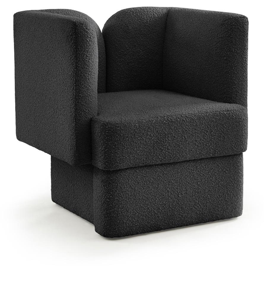 Meridian Furniture - Marcel Black Boucle Fabric Chair - 616Black-C veiw 1
