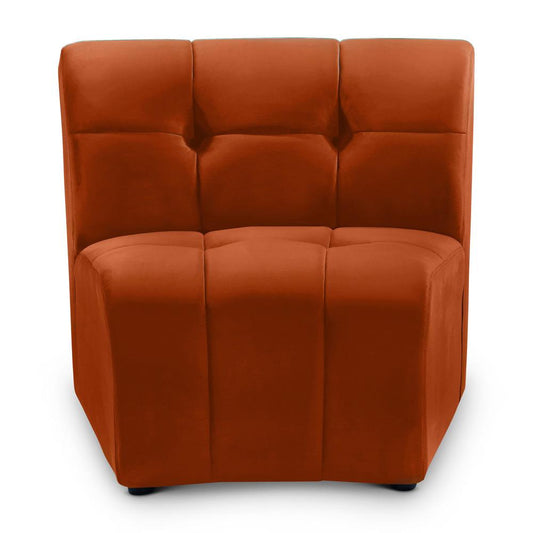 Meridian Furniture - Limitless Cognac Velvet Modular Chair - 645Cognac-C veiw 1