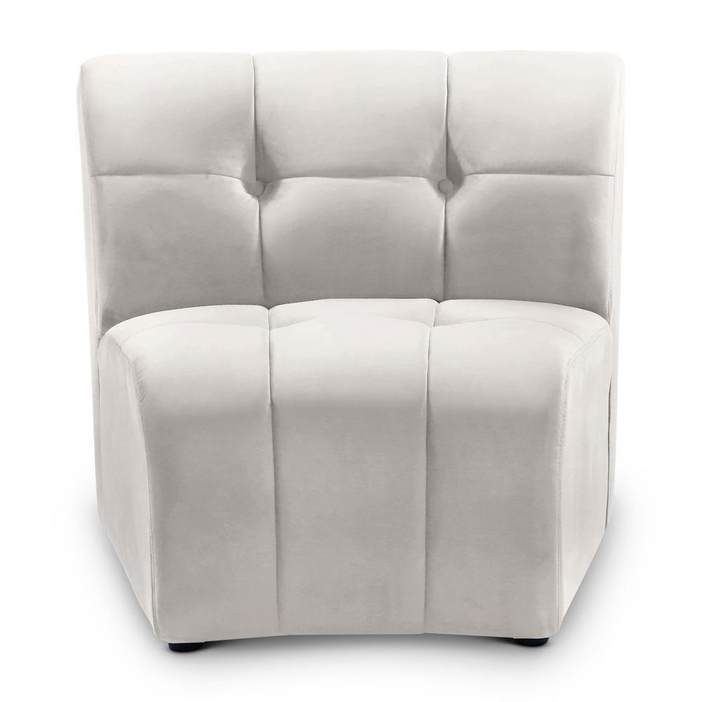 Meridian Furniture - Limitless Cream Velvet Modular Chair - 645Cream-C veiw 1