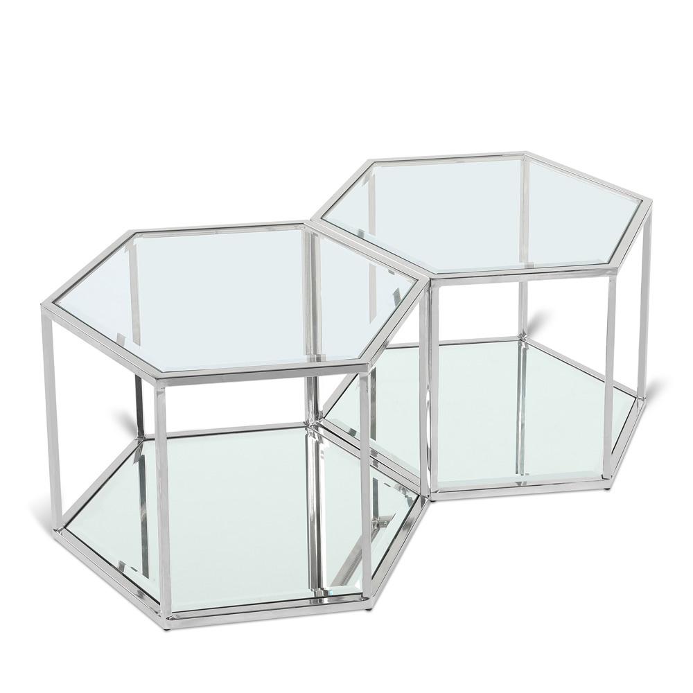 Meridian Furniture - Sei Chrome Coffee Table - 2pc - 206-CT-2PC veiw 1