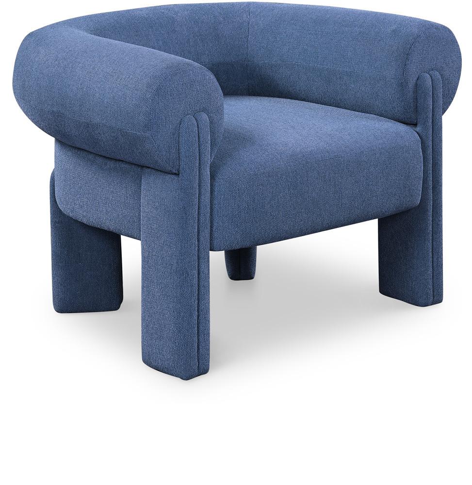 Meridian Furniture - Stefano Navy Polyester Fabric Accent Chair - 482Navy veiw 1
