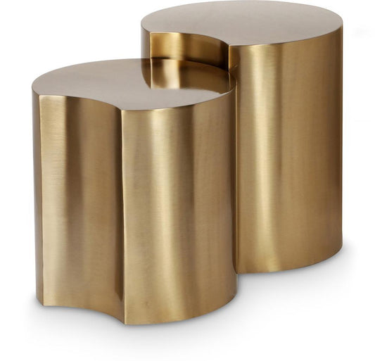 Meridian Furniture - Dimple Gold End Table - 2Pc - 99081Gold-2C veiw 1