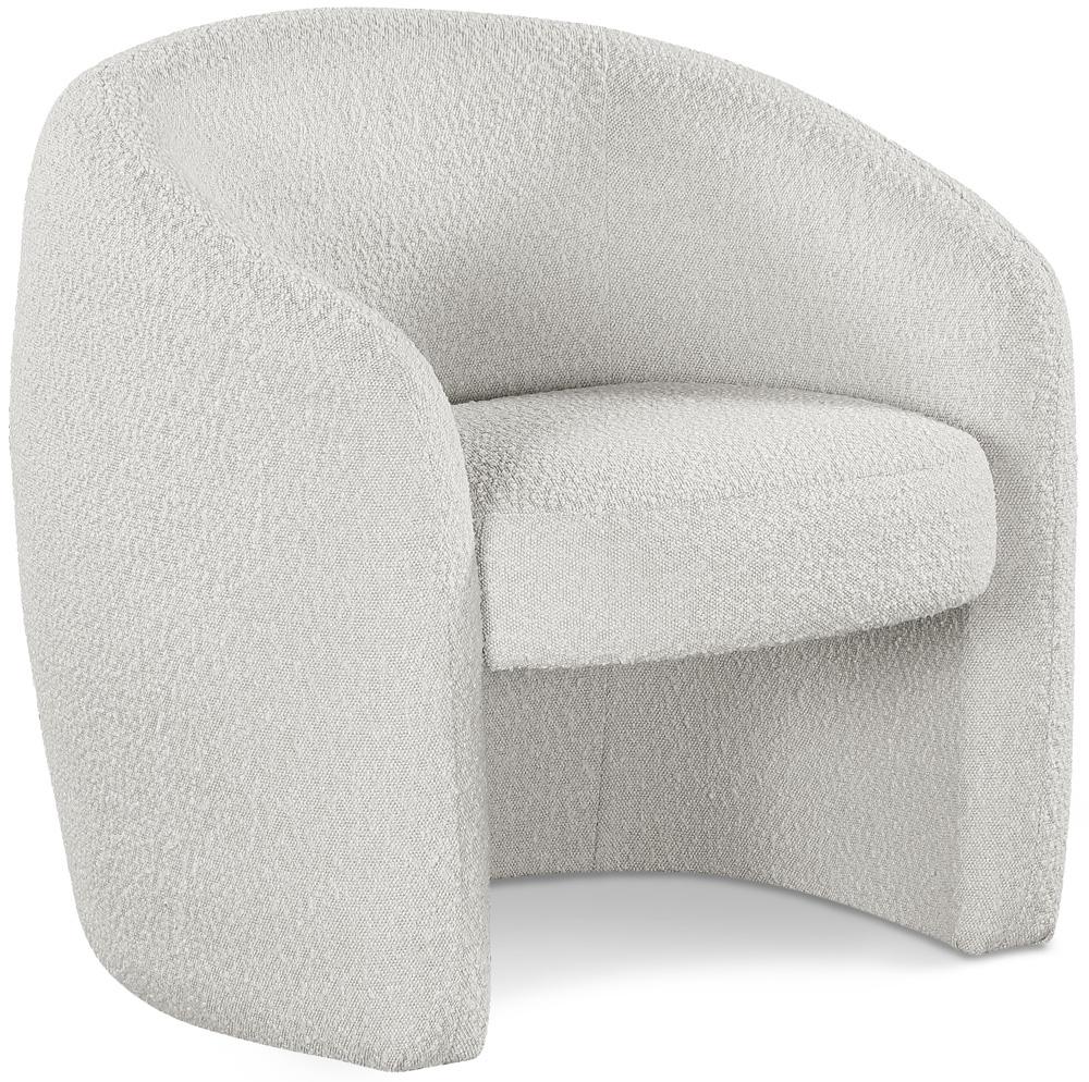 Meridian Furniture - Acadia Cream Boucle Fabric Accent Chair - 543Cream veiw 1