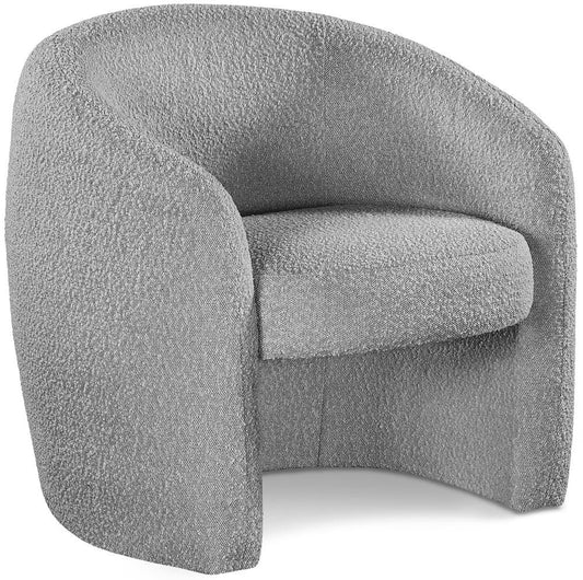 Meridian Furniture - Acadia Grey Boucle Fabric Accent Chair - 543Grey veiw 1