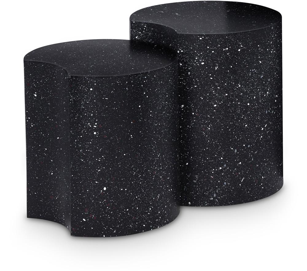 Meridian Furniture - Dimple Black End Table - 2Pc - 99084Black-2C veiw 1