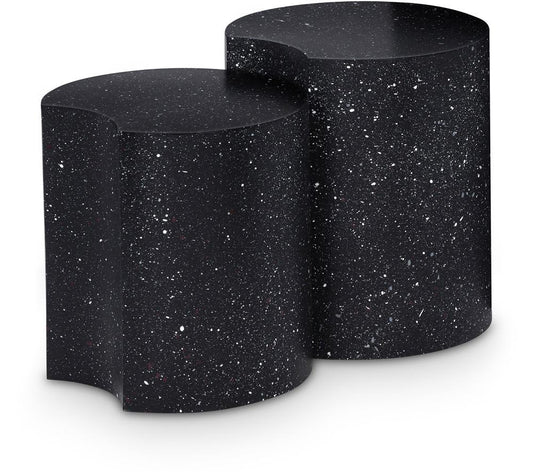 Meridian Furniture - Dimple Black End Table - 2Pc - 99084Black-2C veiw 1