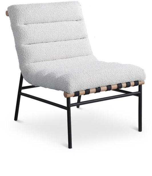 Meridian Furniture - Burke Cream Boucle Fabric Accent Chair - 411Cream veiw 1