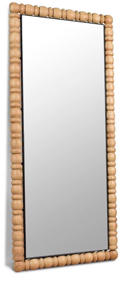 Meridian Furniture - Aubrey Bleached Natural Oak Mirror - 437Oak-65M veiw 1