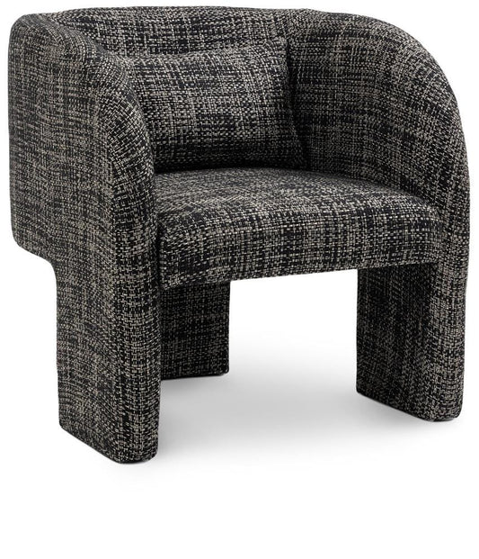 Meridian Furniture - Sawyer Black Weaved Polyester Fabric Accent Chair - 491Black veiw 1