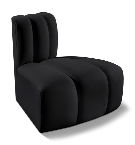 Meridian Furniture - Arc Black Vegan Leather Reverse Corner - 101Black-RC veiw 1