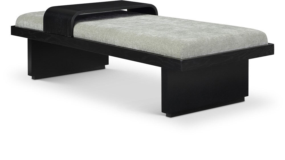 Meridian Furniture - Arlington Mint Green Chenille Fabric Bench - 22014Mint veiw 1