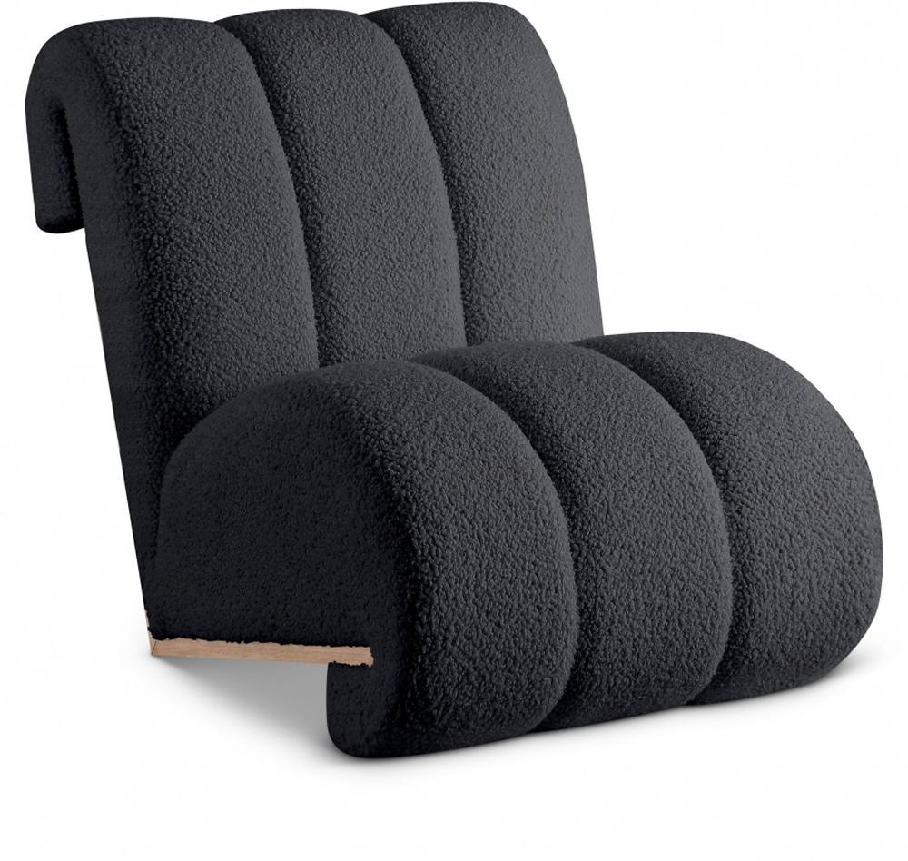 Meridian Furniture - Swoon Black Faux Sheepskin Accent Chair - 571Black veiw 1