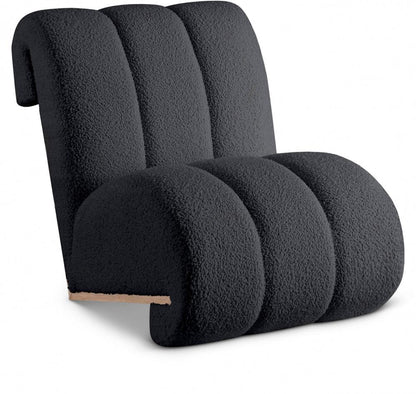 Meridian Furniture - Swoon Black Faux Sheepskin Accent Chair - 571Black veiw 1