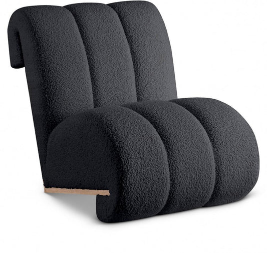 Meridian Furniture - Swoon Black Faux Sheepskin Accent Chair - 571Black veiw 1