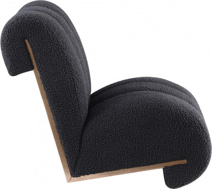 Meridian Furniture - Swoon Black Faux Sheepskin Accent Chair - 571Black veiw 3