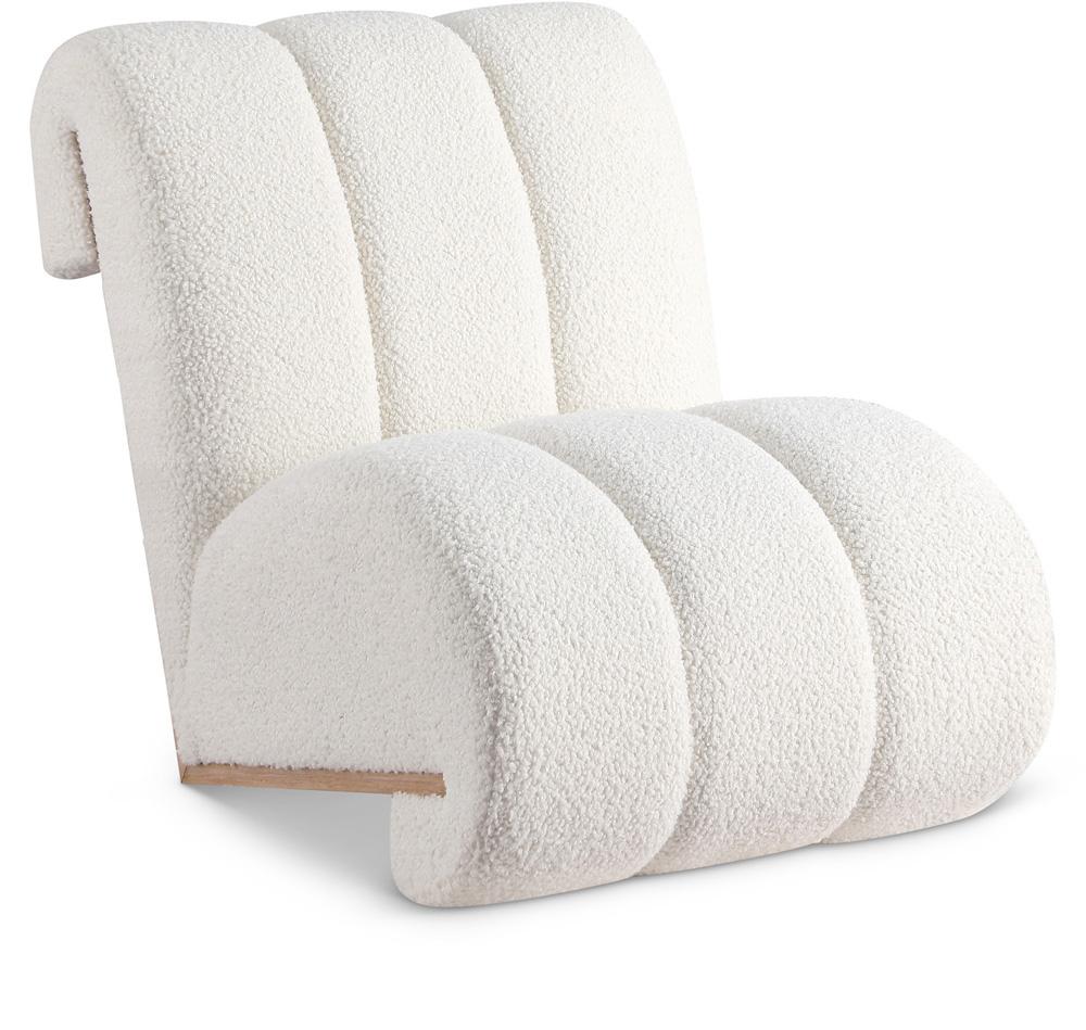 Meridian Furniture - Swoon Cream Faux Sheepskin Accent Chair - 571Cream veiw 1
