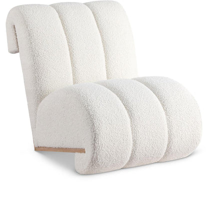 Meridian Furniture - Swoon Cream Faux Sheepskin Accent Chair - 571Cream veiw 1