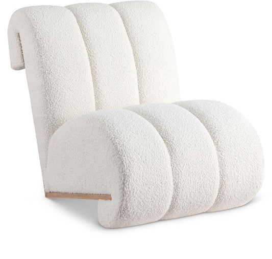 Meridian Furniture - Swoon Cream Faux Sheepskin Accent Chair - 571Cream veiw 1