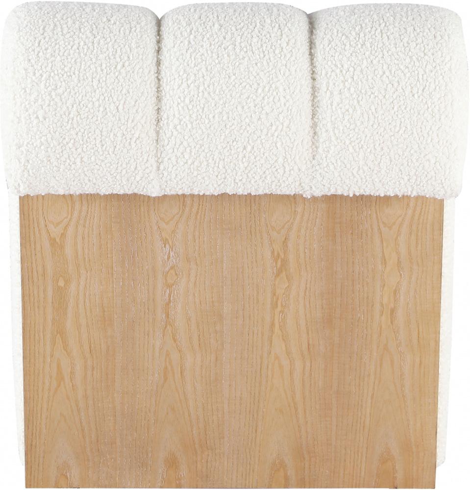 Meridian Furniture - Swoon Cream Faux Sheepskin Accent Chair - 571Cream veiw 2