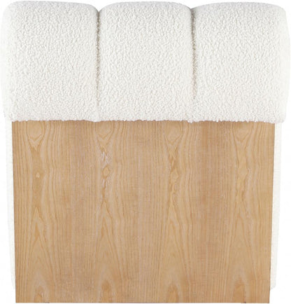 Meridian Furniture - Swoon Cream Faux Sheepskin Accent Chair - 571Cream veiw 2
