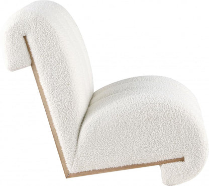 Meridian Furniture - Swoon Cream Faux Sheepskin Accent Chair - 571Cream veiw 3