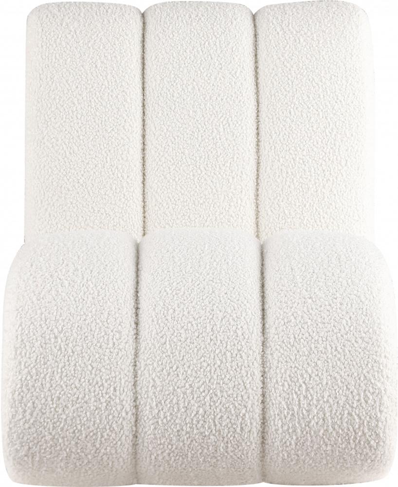 Meridian Furniture - Swoon Cream Faux Sheepskin Accent Chair - 571Cream veiw 4
