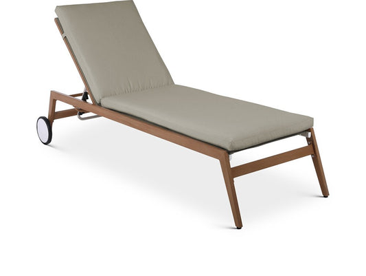 Meridian Furniture - Maui Grey Water Resistant Fabric Outdoor Patio Lounger - 364Grey veiw 1