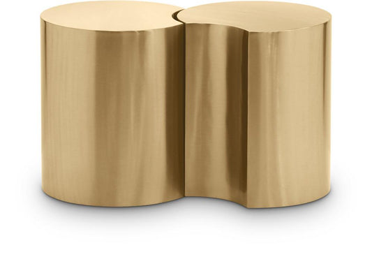 Meridian Furniture - Dimple Gold End Table - 2Pc - 99081Gold-2D veiw 1