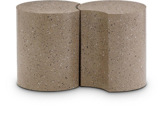 Meridian Furniture - Dimple Taupe End Table - 2Pc - 99084Taupe-2D veiw 1