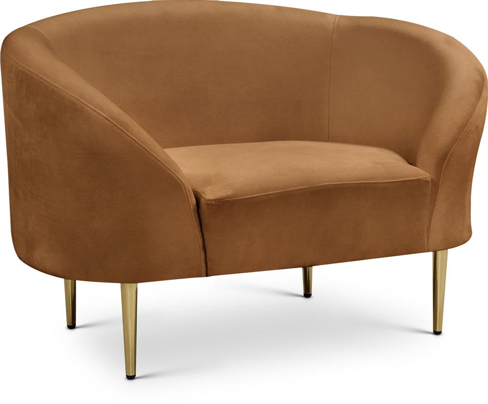 Meridian Furniture - Ritz Saddle Velvet Chair - 659Saddle-C veiw 1