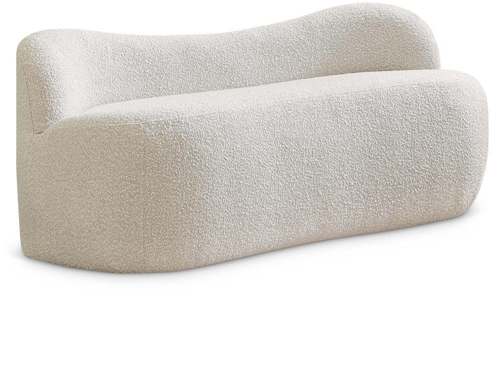 Meridian Furniture - Flair Cream Boucle Fabric Bench - 119Cream veiw 1
