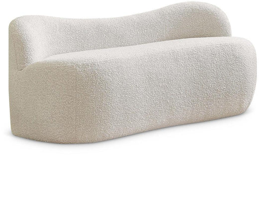 Meridian Furniture - Flair Cream Boucle Fabric Bench - 119Cream veiw 1
