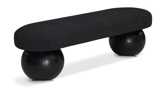 Meridian Furniture - Bowie Black Bench - 22043Black veiw 1